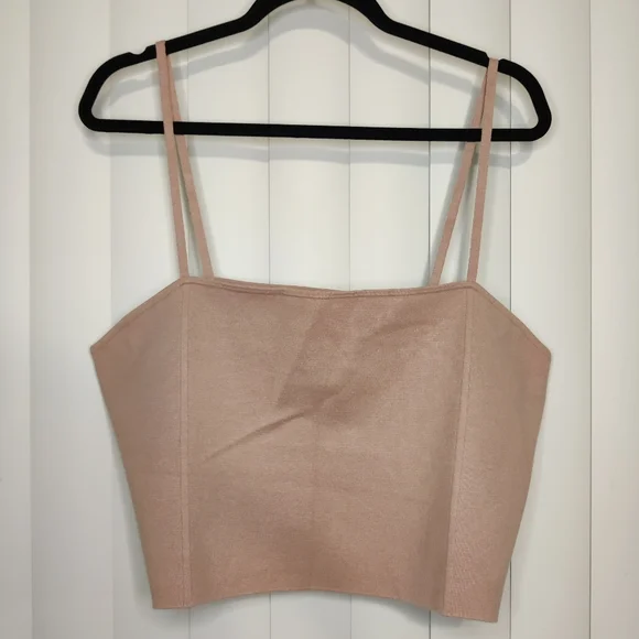 NWT Express spaghetti strap sweater knit crop top XL - Picture 1 of 3